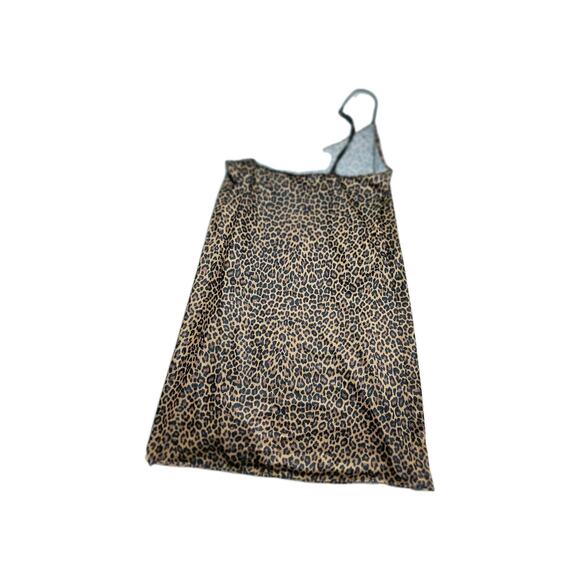 Vintage Vassarette Leopard Print Slip Dress - Size 38/20"/44  Satin Feel - Picture 4 of 7
